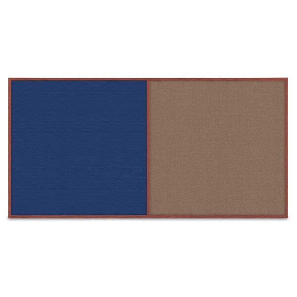 Enclosed Corkboard, 3 Door, 96"x48", 4" Fra, UV3413-SATIN-CLOUD